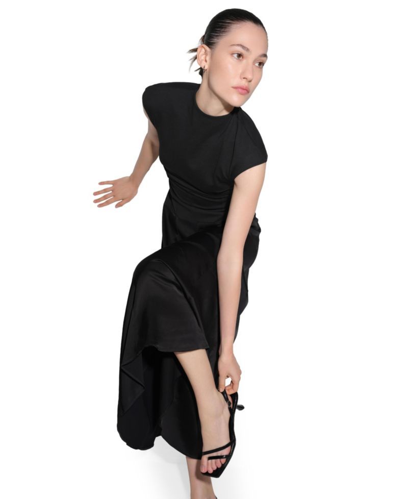 Women's Haru High-Neck Drop-Waist Maxi Dress