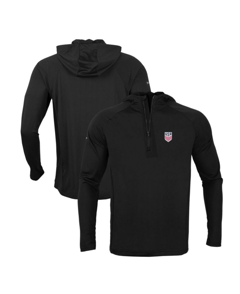 Men's Black USMNT Zander Quarter-Zip Pullover Hoodie