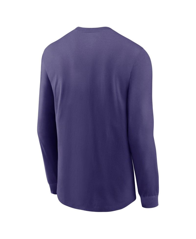 Men's Purple Clemson Tigers Alternate Logo Long Sleeve T-Shirt