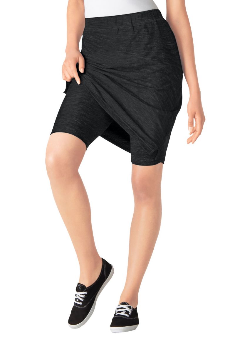 Plus Size Stretch Cotton Skort