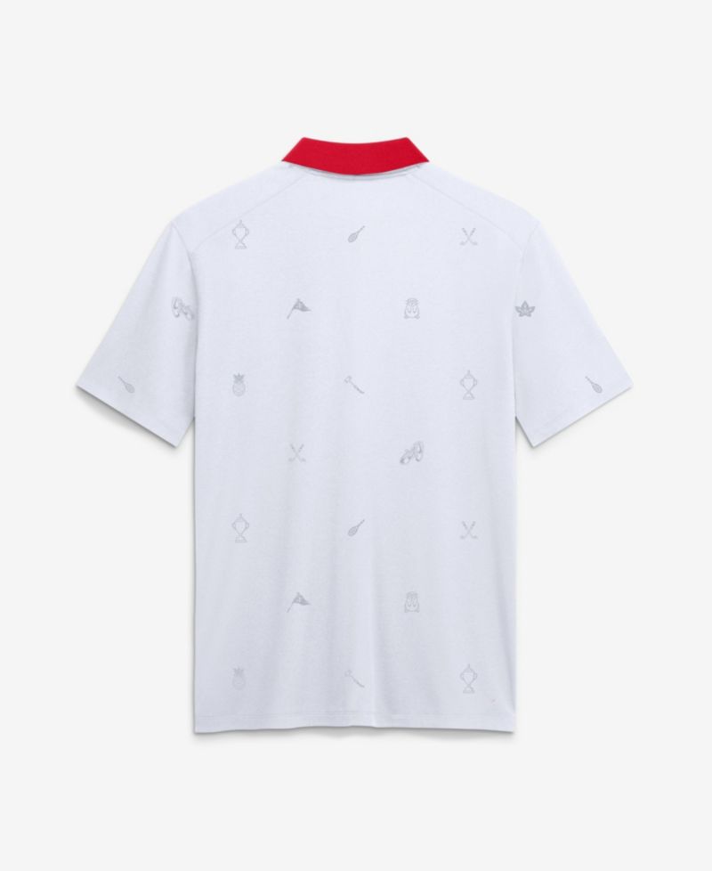 Men's White Georgia Bulldogs Vapor Pattern Dri-FIT Polo Shirt