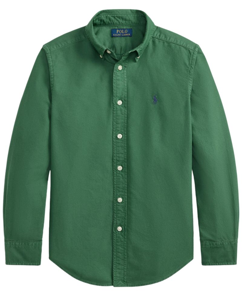 Big Boys Garment-Dyed Cotton Oxford Shirt