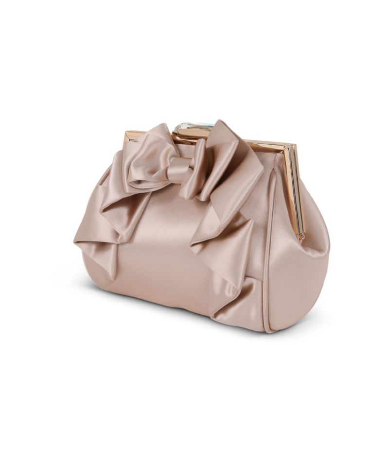 Woman's Mae Signature Satin Pouch Framed with Luxurious Satin Bow