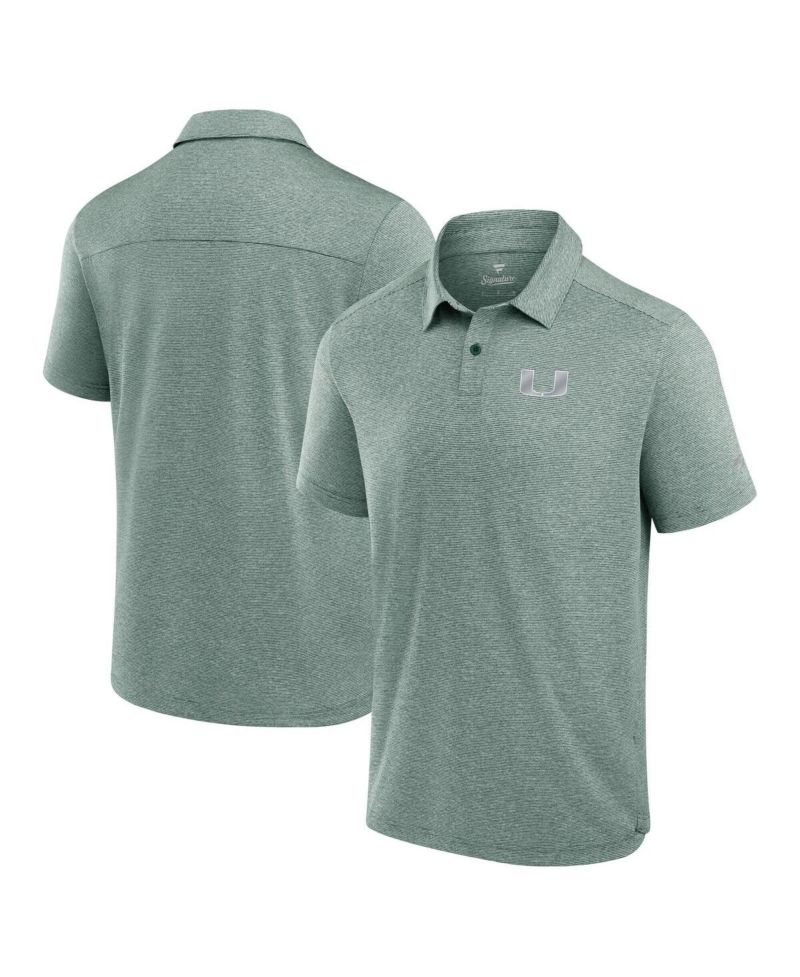 Men's Green Miami Hurricanes Performance Polo Shirt