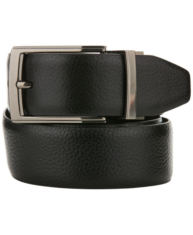 Men's Leather Bent Wire Buckle Belt