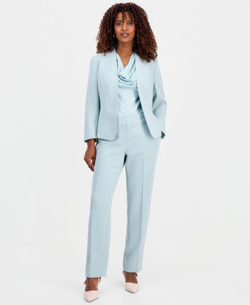 Women's Collarless Open-Front Blazer