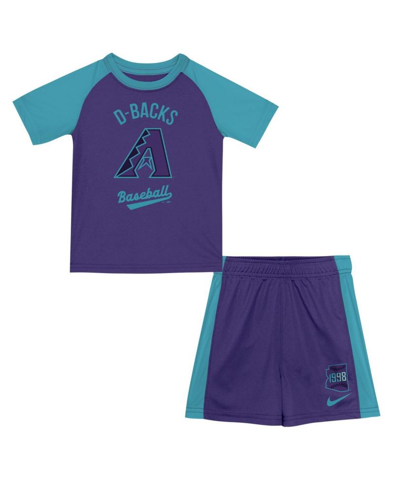 Little Boys and Girls 2-Piece Court Purple Arizona Diamondbacks 2025 City Connect T-Shirt and Shorts Set