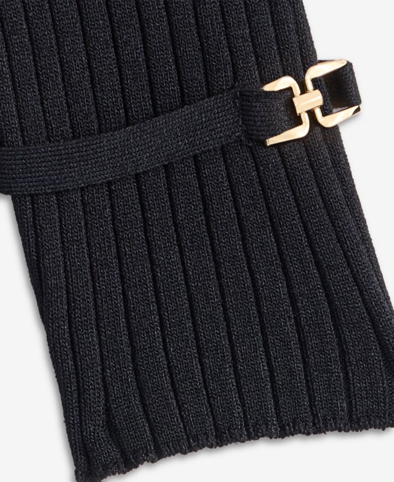 Women's Mock Neck Ribbed Long-Sleeve Sweater