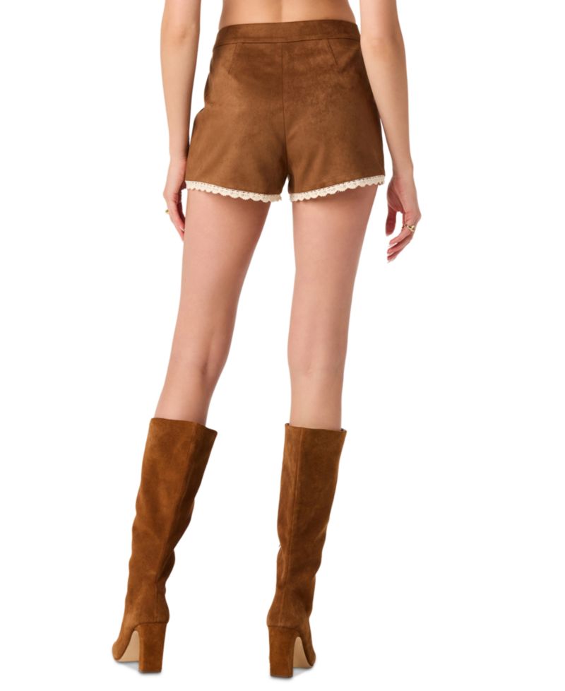 Women's Kya High-Waisted Lace-Trim Shorts, 1-5/8" Inseam