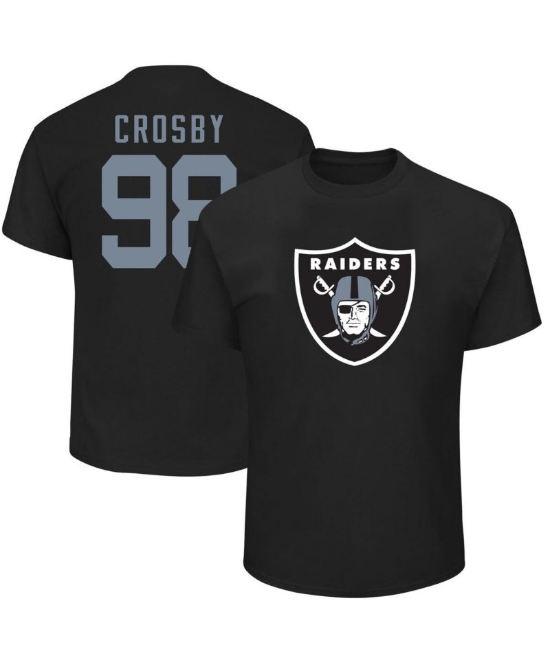 Men's Maxx Crosby Black Las Vegas Raiders Big & Tall Player Name & Number T-Shirt