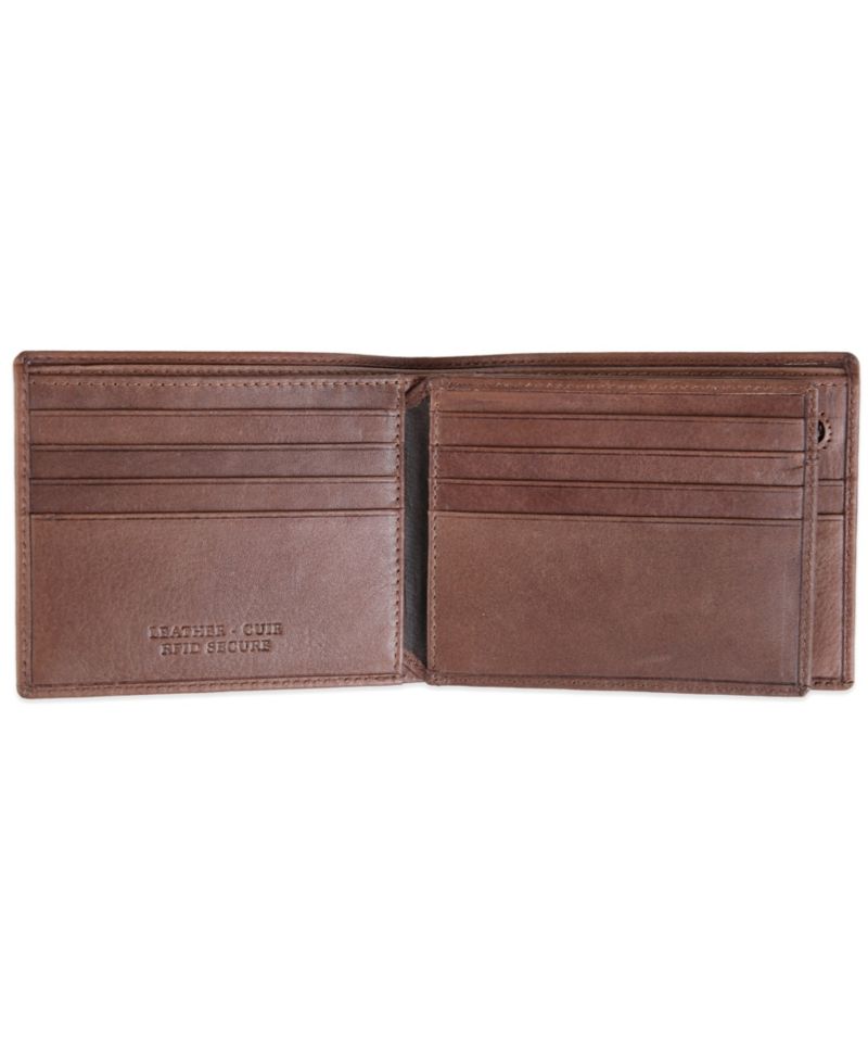Men's Bellagio Collection Center Wing Bifold Wallet with Coin Pocket