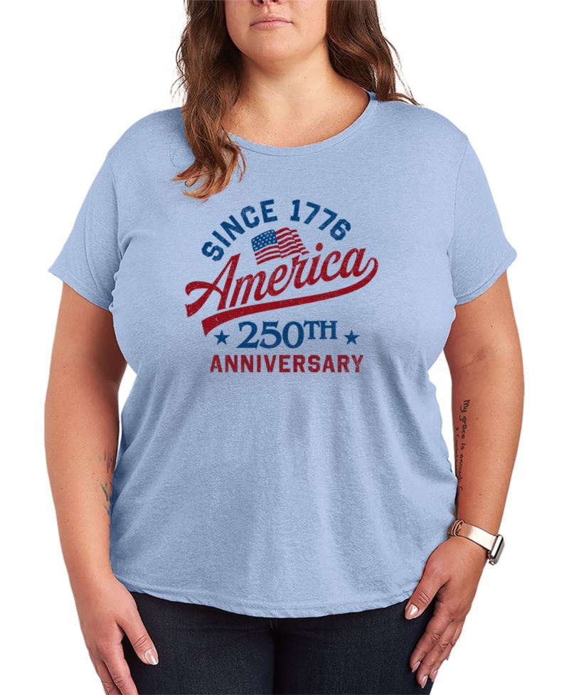 Plus Size Instant Message America 250 Short-Sleeve Graphic T-Shirt