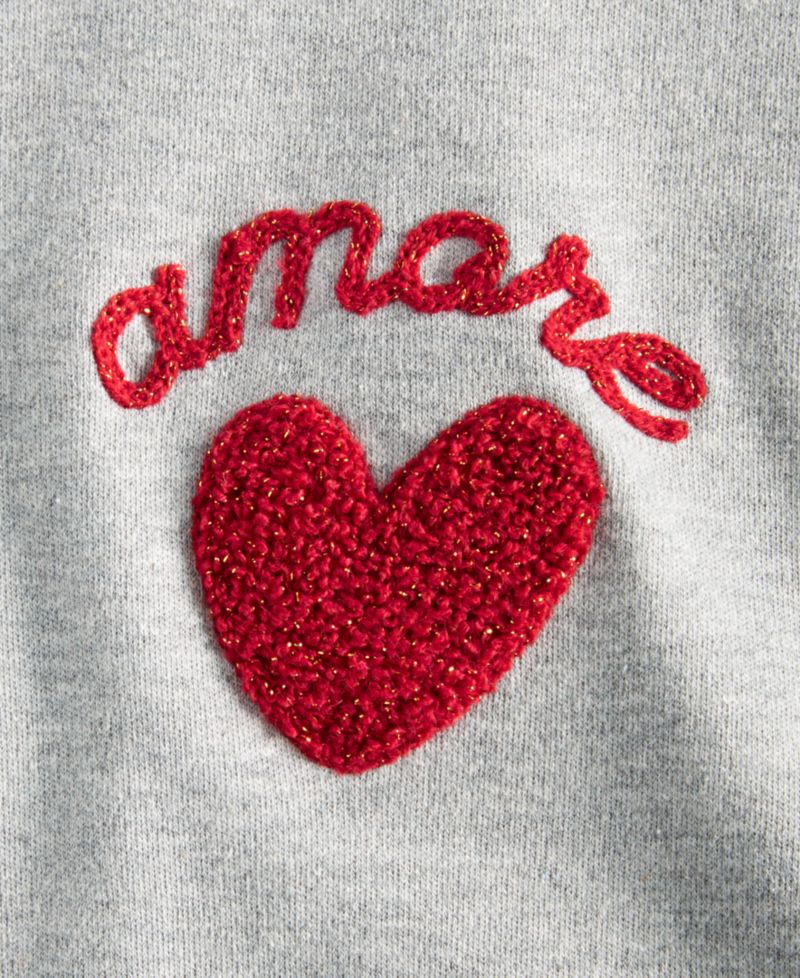 Women's Cuffed Amore Embroidered T-Shirt
