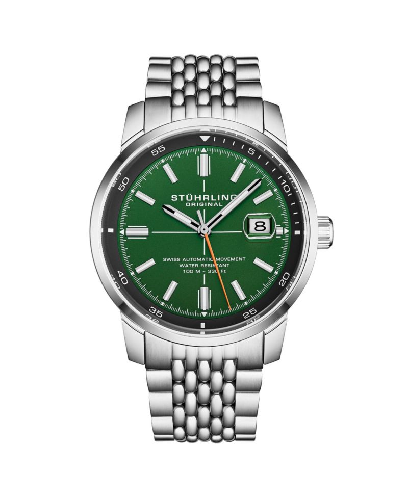 Trackmaster 1026 Men s Automatic Watch, 42mm Stainless Steel Bracelet