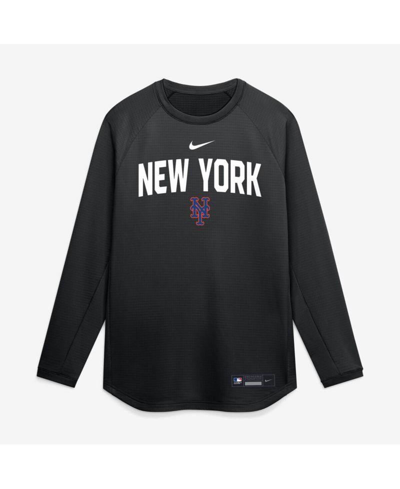 Men's Black New York Mets Authentic Collection Raglan Dri-FIT Sweatshirt