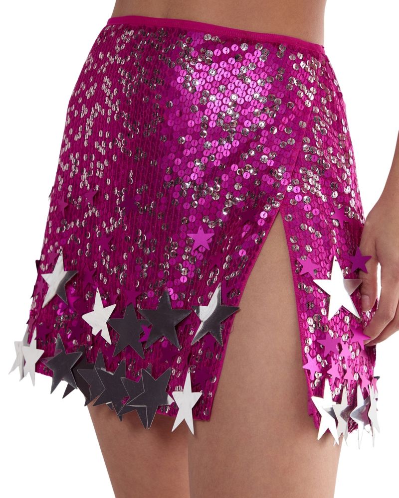 Women's Limited Embellished Star Trim Mini Skirt
