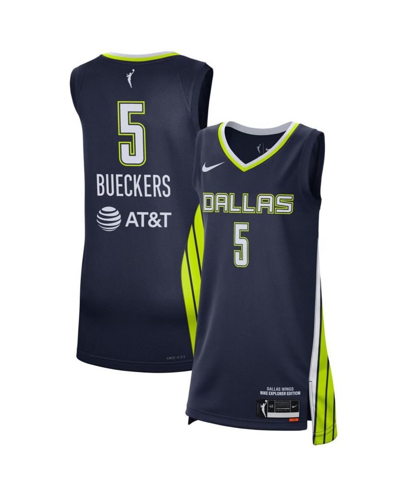 Men's and Women's Paige Bueckers Navy Dallas Wings 2025 WNBA Draft Explorer Edition Victory Player Jersey