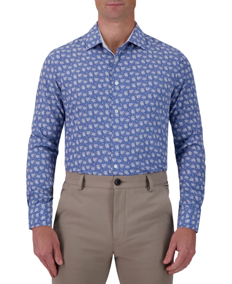 Men's Slim-Fit Floral-Print Shirt