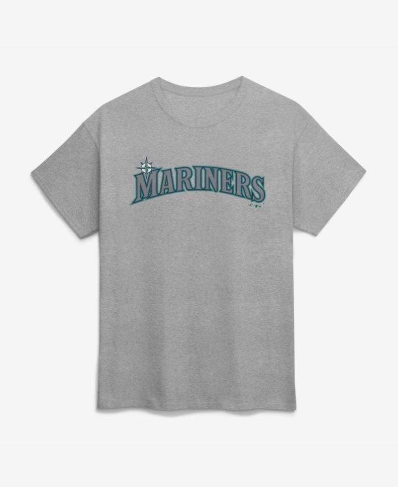 Men's Heather Gray Seattle Mariners Wordmark T-Shirt