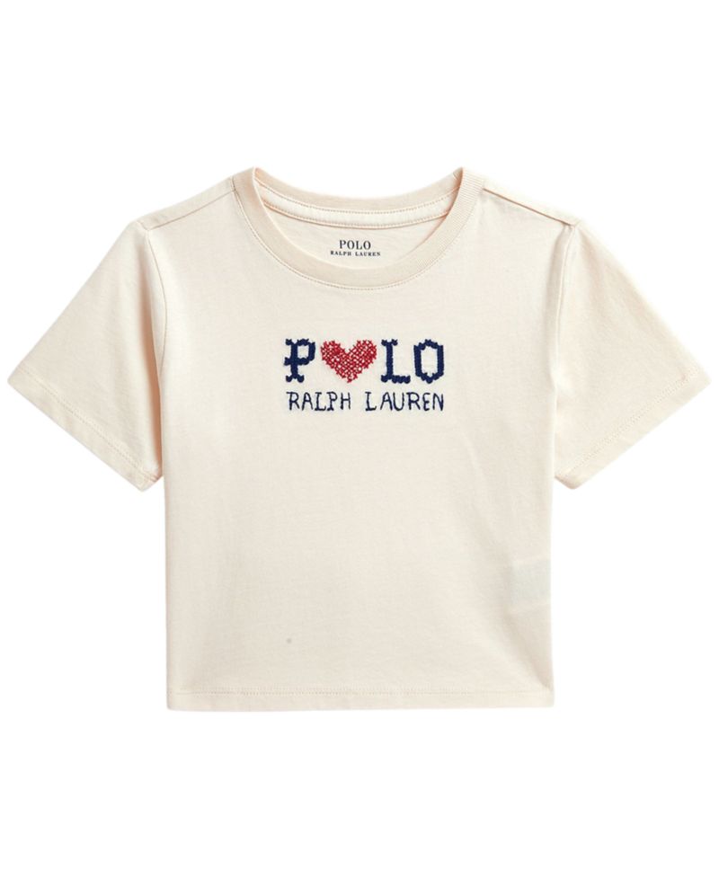 Girls' 2T-6X Logo Cotton Jersey T-Shirt