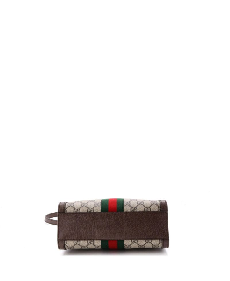 Small Ophidia Top Handle Tote GG Coated Canvas