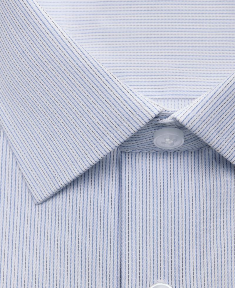 Men's Refined Cotton Stretch Striped Dress Shirt