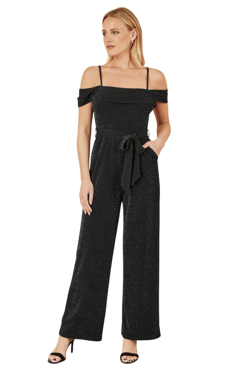Women's Sparkle Stretch Bardot Jumpsuit