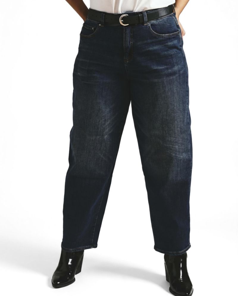 Women's Plus Size Lou High Rise Barrel Leg Jeans