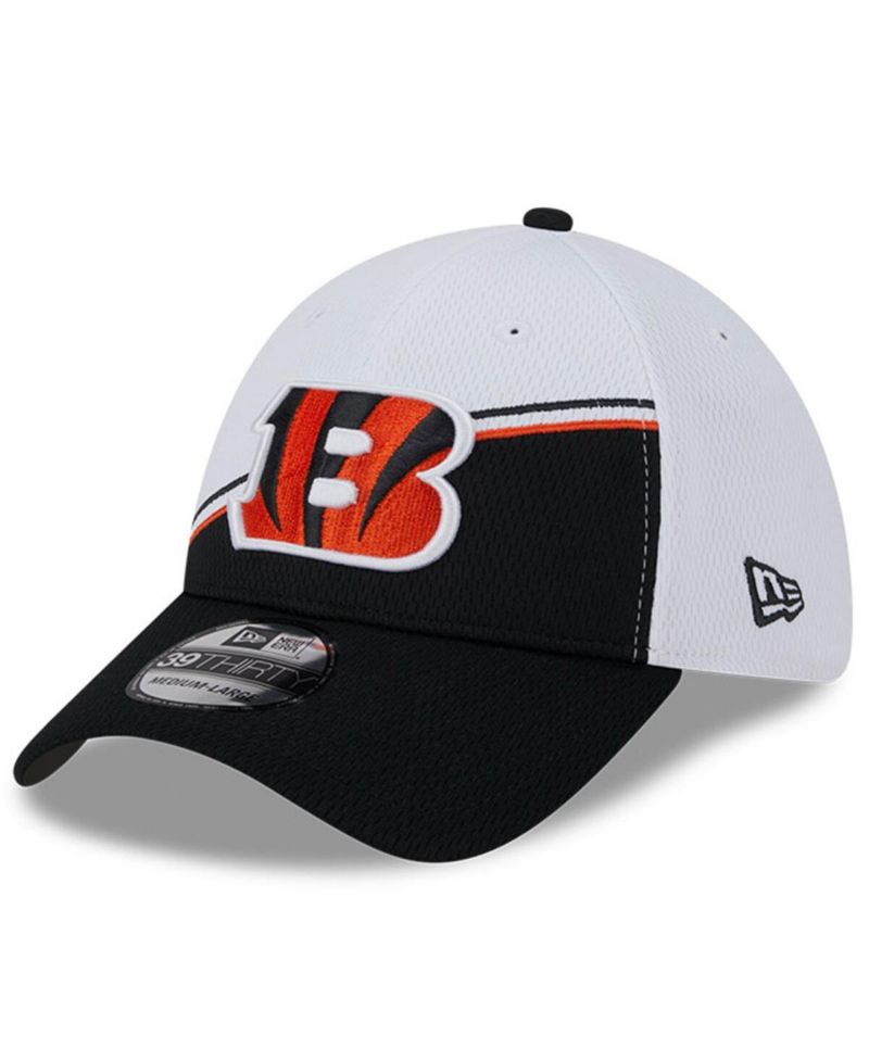 Men's White, Black Cincinnati Bengals 2023 Sideline 39THIRTY Flex Hat