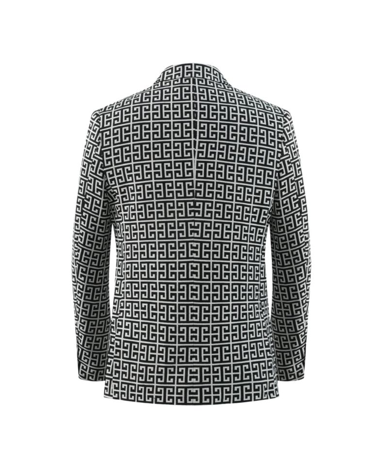 Boys Black Slim Fit Logo Blazer