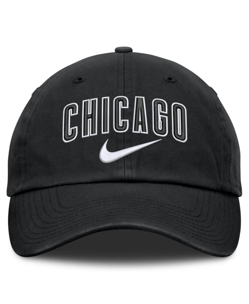 Men's Black Chicago Cubs Primetime Club Adjustable Hat