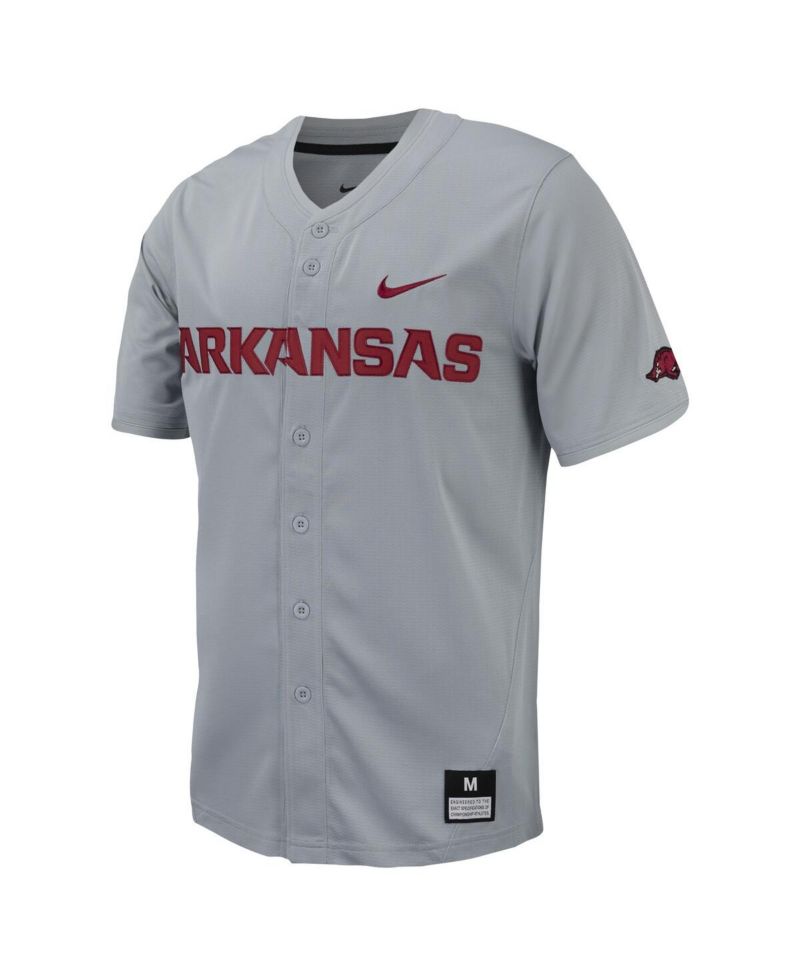 Men's Arkansas Razorbacks Replica Full-Button Baseball Jersey