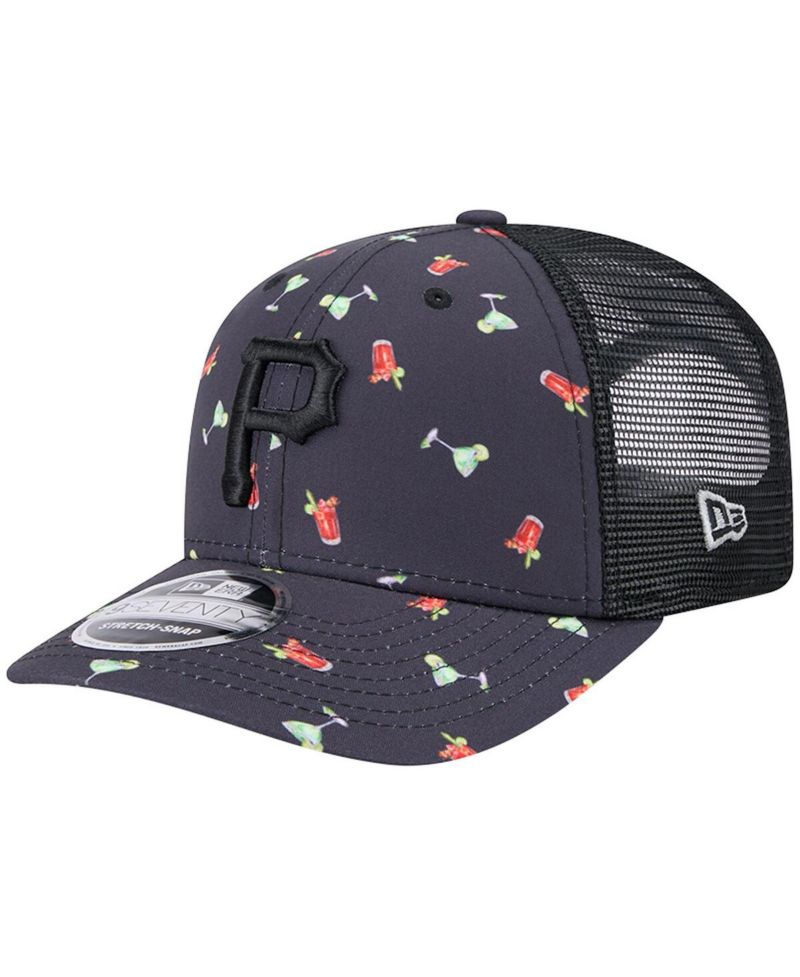 Men's Navy Pittsburgh Pirates Adventure Drinks Pattern 9SEVENTY Stretch-Snap Hat