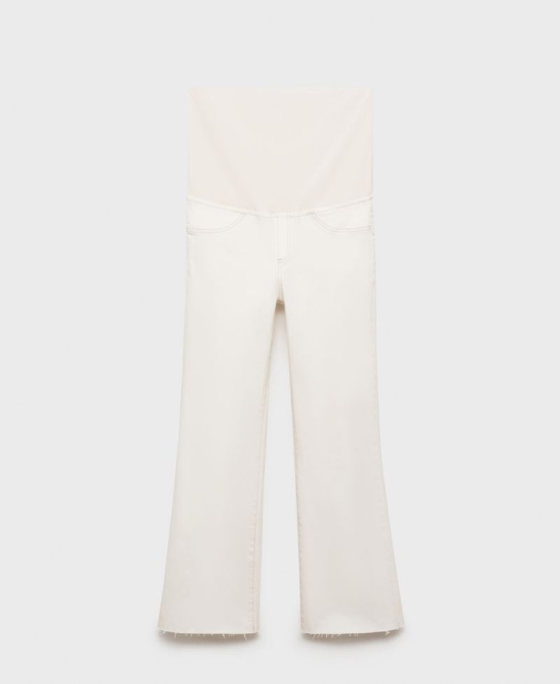 Women's Maternity Flared Cropped Jeans