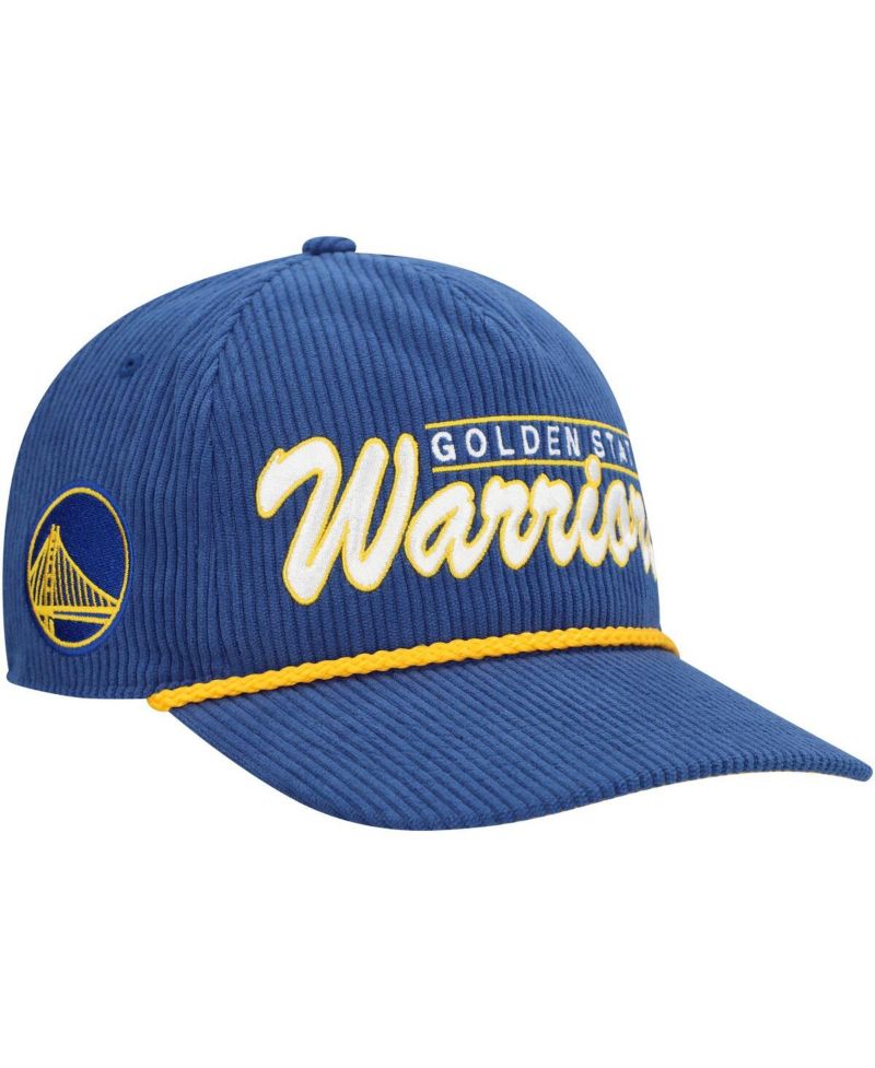Men's Royal Golden State Warriors Double Header Sidepatch Cord Hitch Adjustable Hat