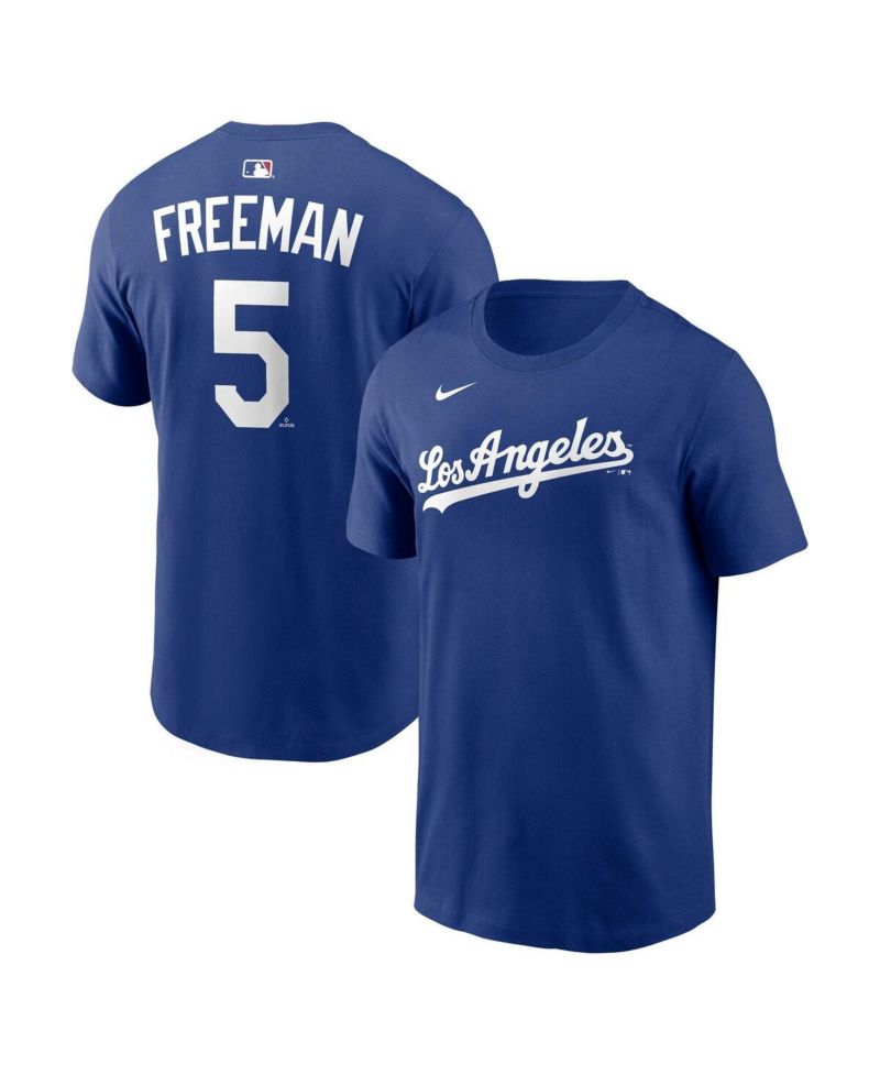 Men's Freddie Freeman Royal Los Angeles Dodgers Alternate Name & Number T-Shirt
