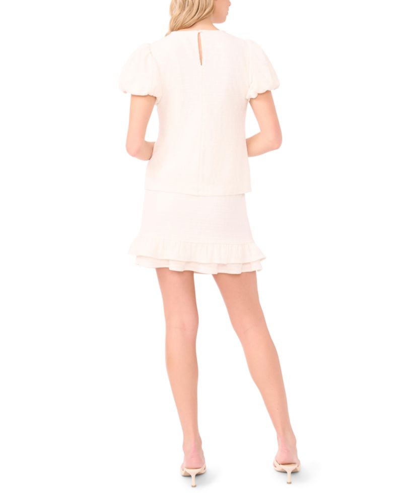 Women's Double Ruffle Pull-On Mini Skirt