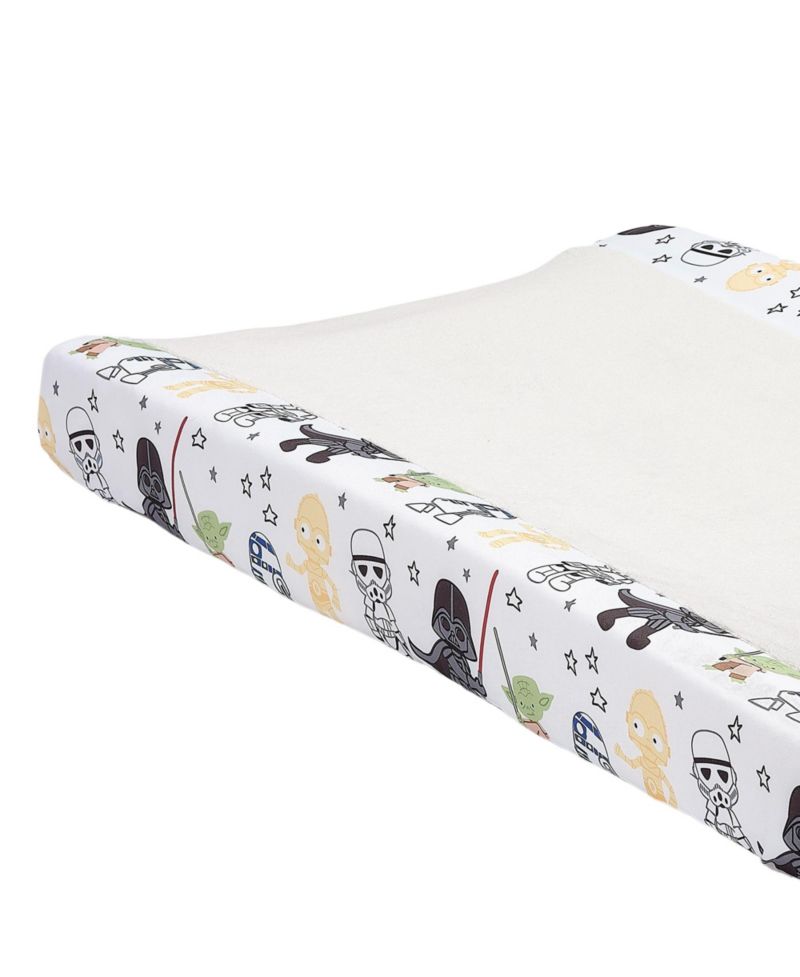 Lambs and Ivy Star Wars Classic Changing Pad Cover - Yoda/Darth Vader/R2-D2/C-3PO