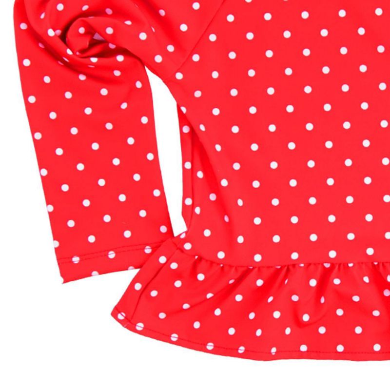 Big Girls Polka Dot Rashguard Swimsuit