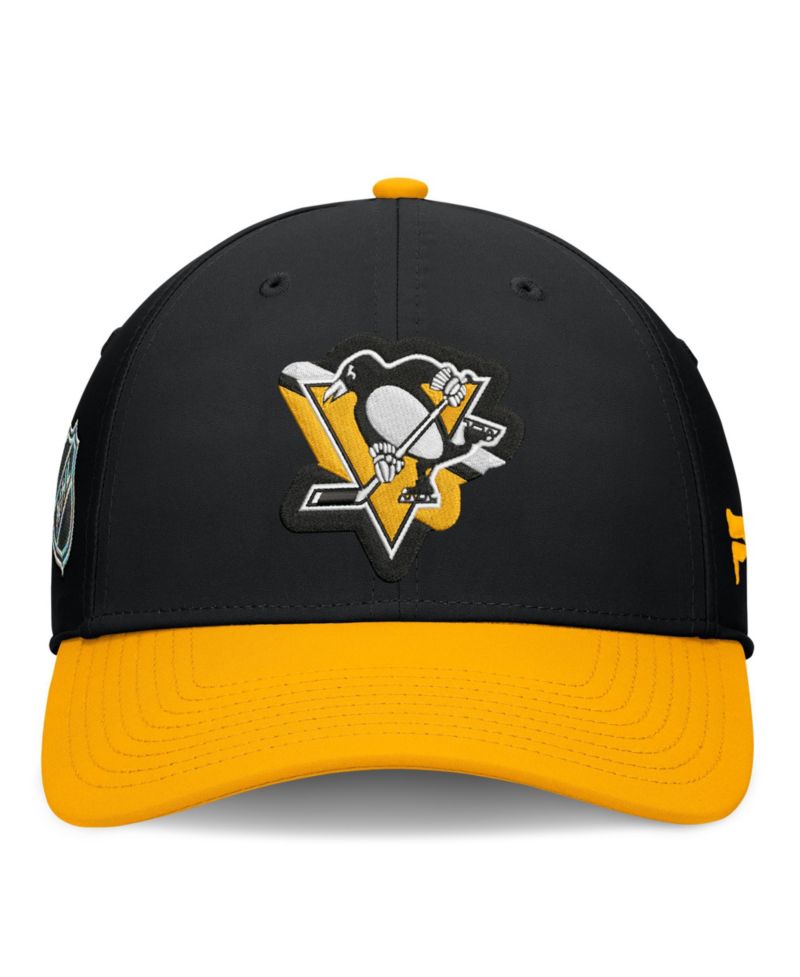 Men's Black/Gold Pittsburgh Penguins Stretch Hat