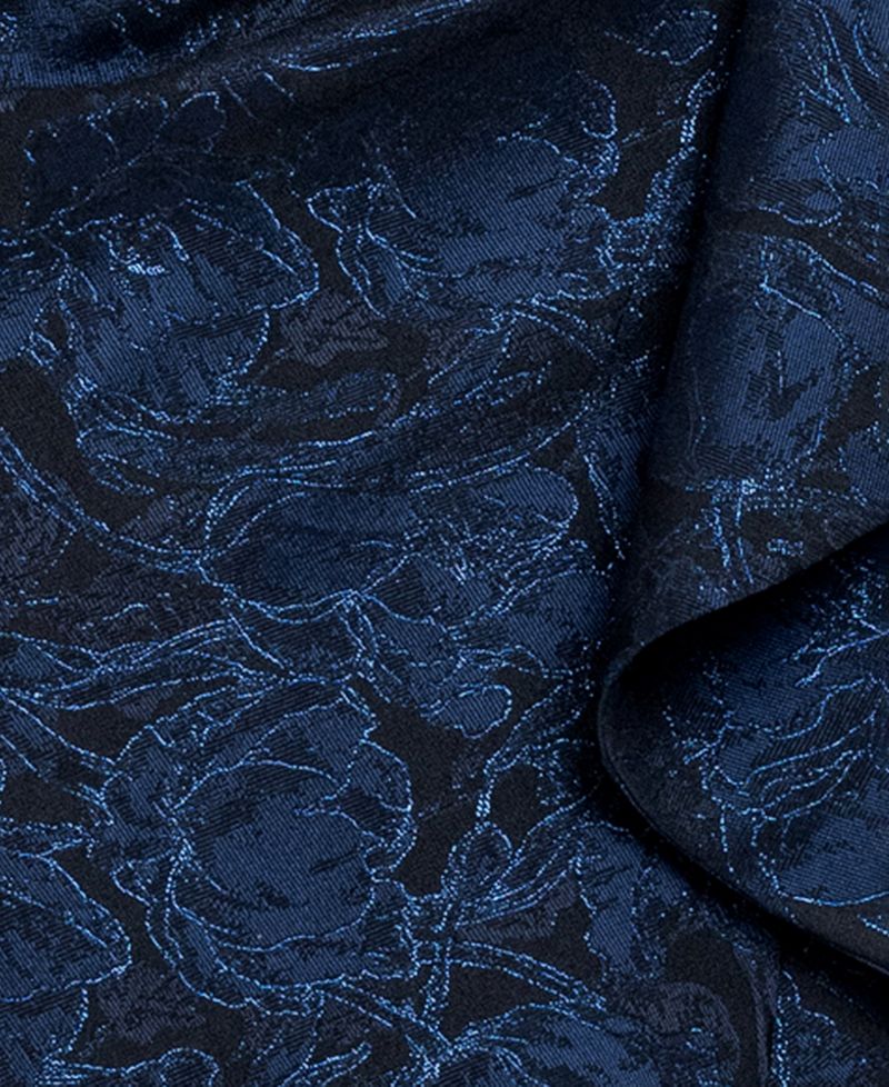Women's Off-the-Shoulder Brocade Ruffle Gown