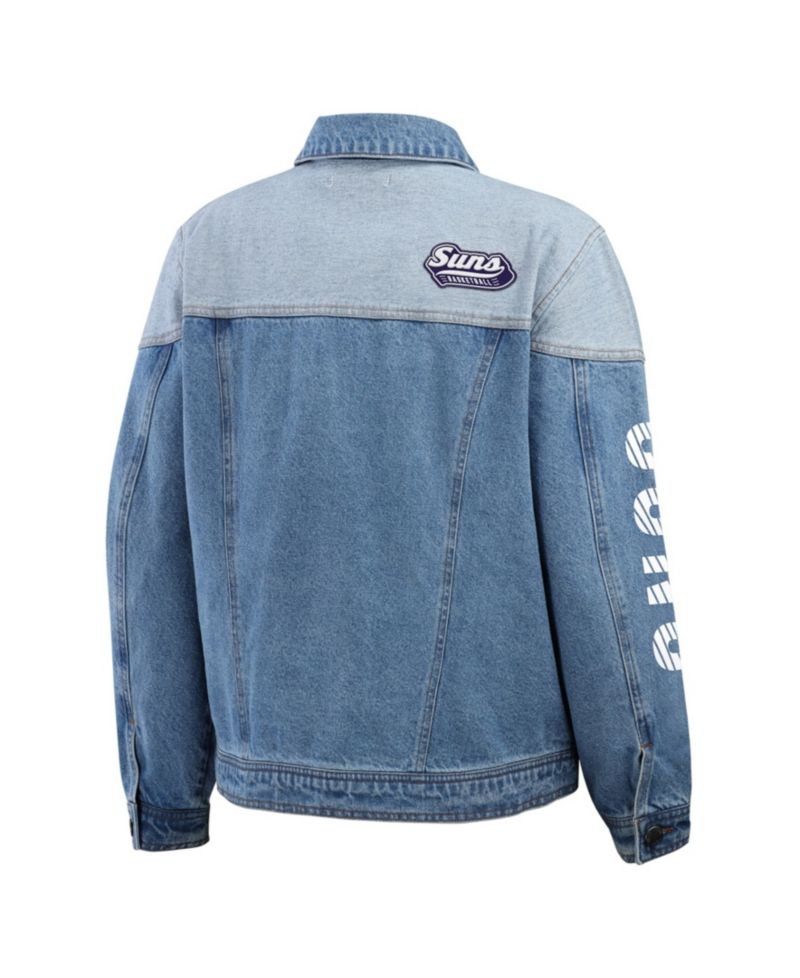 Women's Blue Phoenix Suns Full-Button Denim Jacket