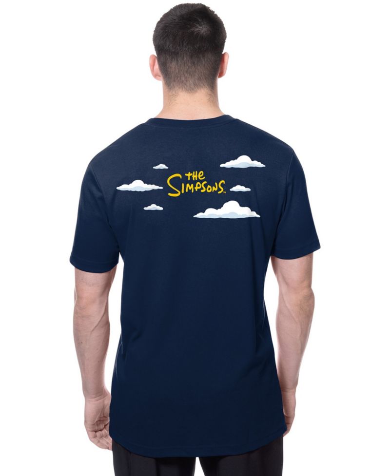 Men's Navy Houston Astros MLB x Simpsons 2026 Collab Clouds T-Shirt