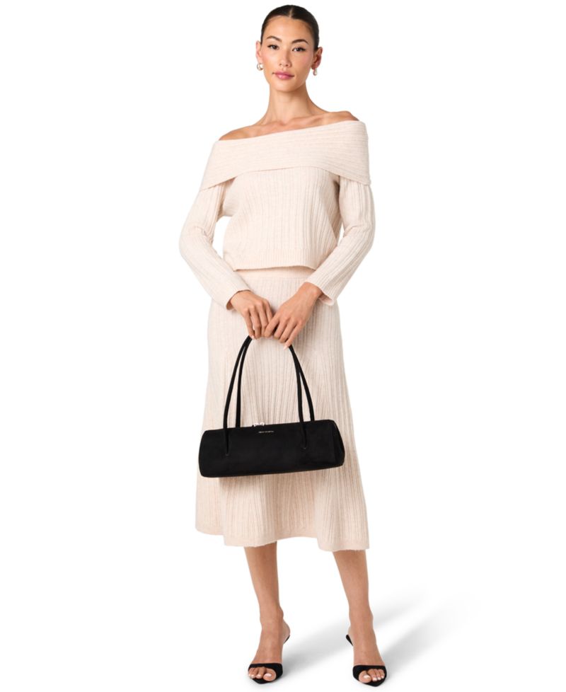 Women's Lucien Ribbed-Knit Off-the-Shoulder Sweater