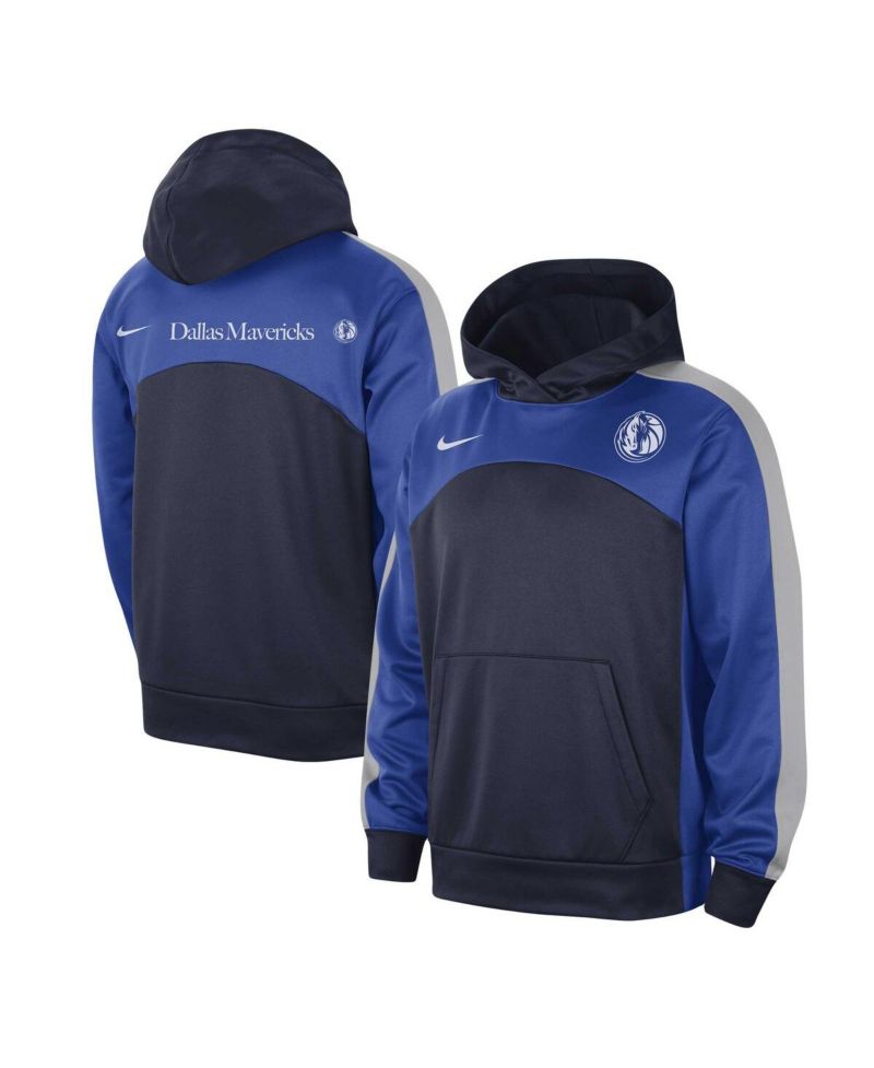 Men's Navy, Blue Dallas Mavericks Authentic Starting Five Force Performance Pullover Hoodie