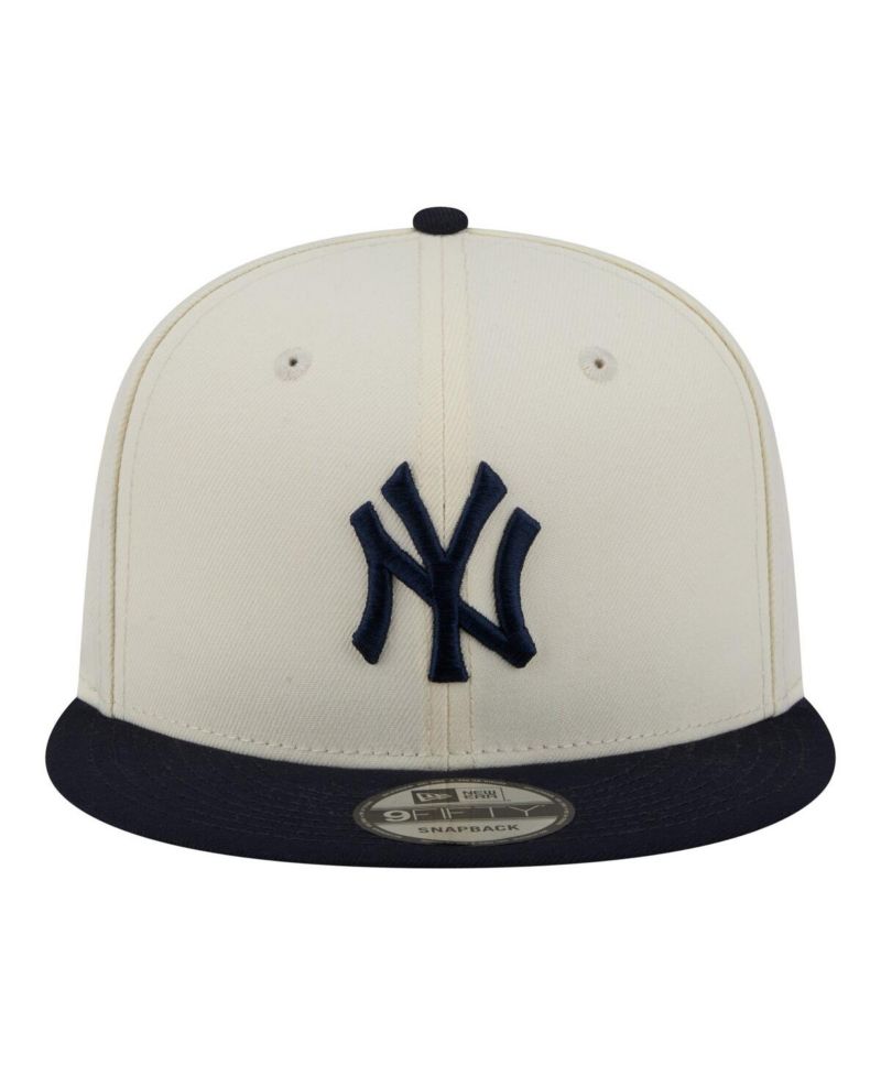 Men's Cream/Navy New York Yankees Localized 9FIFTY Snapback Hat