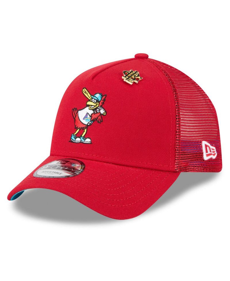 Men's Red St. Louis Cardinals 2025 Big League Chew A-Frame 9FORTY Adjustable Trucker Hat