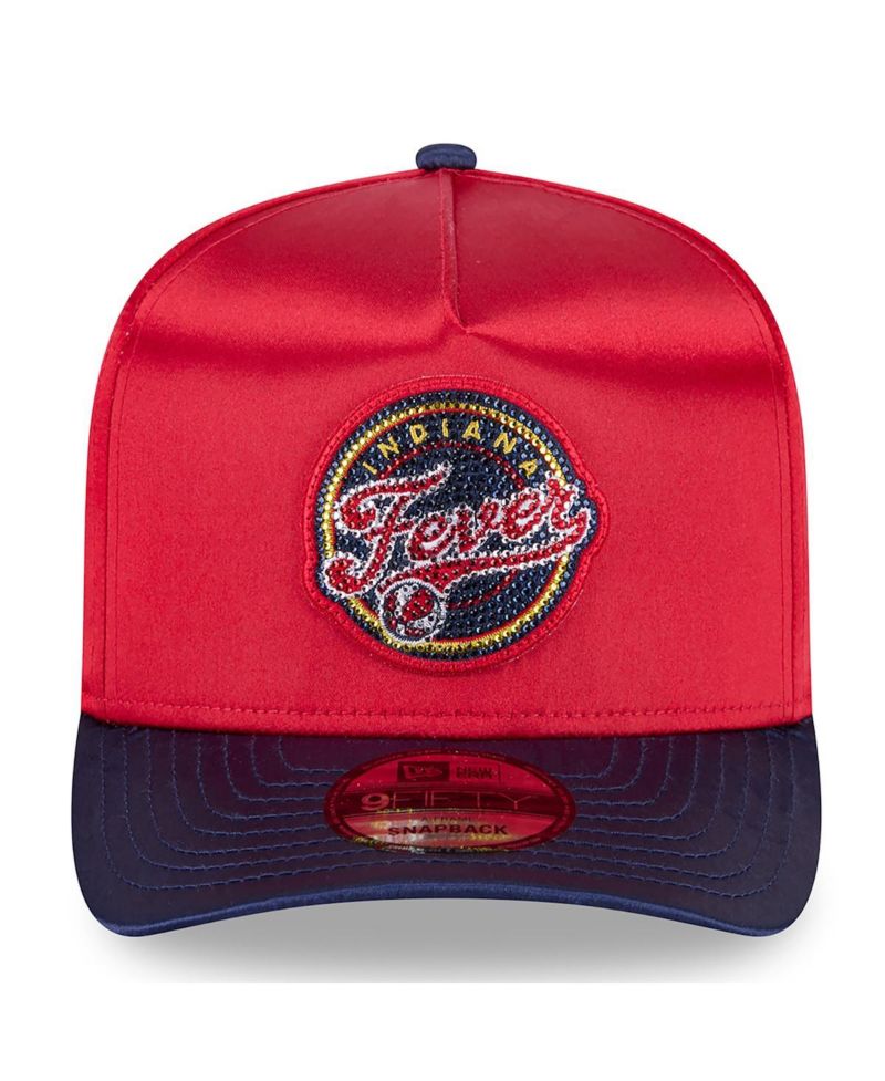 Men's and Women's Red/Navy Indiana Fever 2026 WNBA Draft Satin A-Frame 9FORTY Adjustable Hat