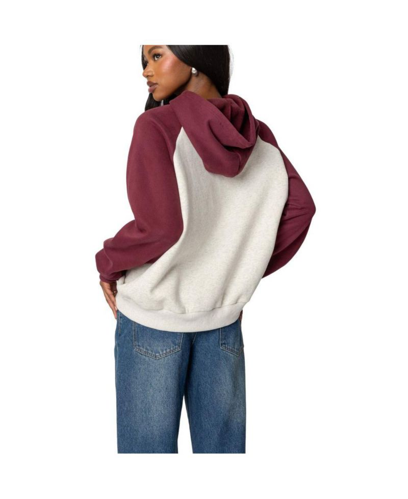 Women's Raglan Bow Oversized Hoodie