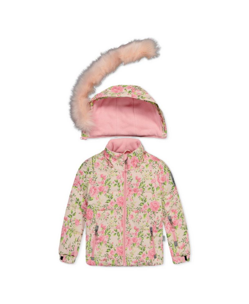 Girls' 4-16 Play Hooded Floral-Print Jacket and Pants, 2-Piece Set